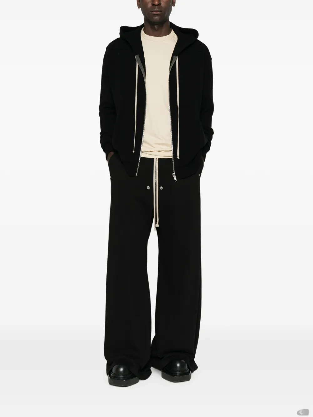 Rick Owens Hoodie met trekkoord Zwart