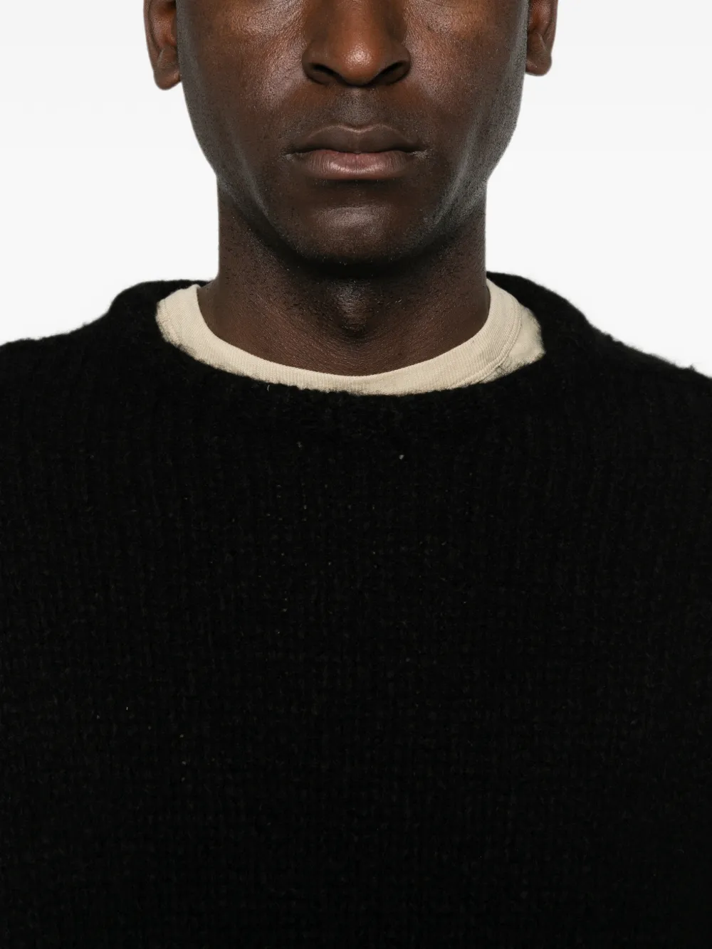 Rick Owens Ribgebreide trui Zwart