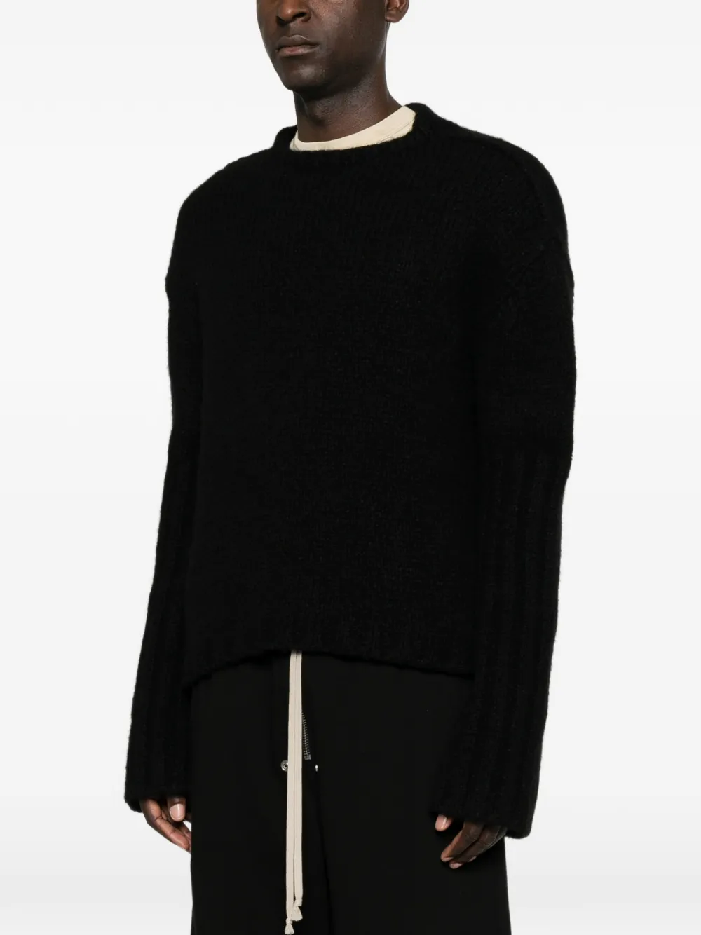 Rick Owens Ribgebreide trui Zwart
