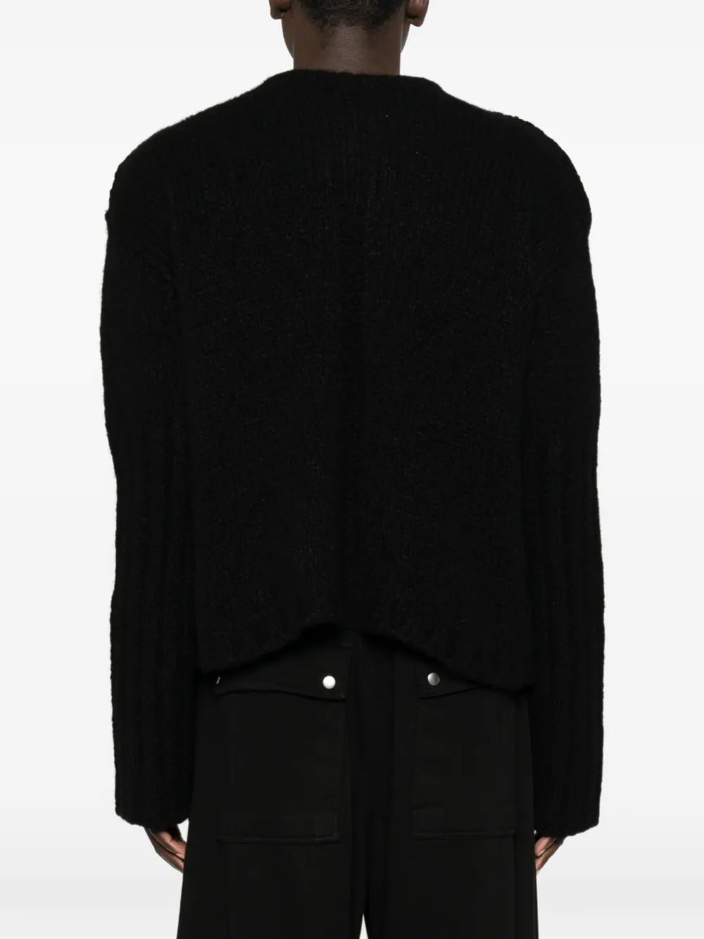 Rick Owens Ribgebreide trui Zwart