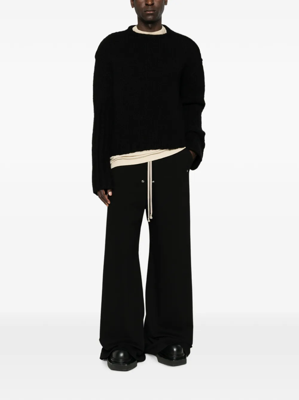 Rick Owens Ribgebreide trui Zwart