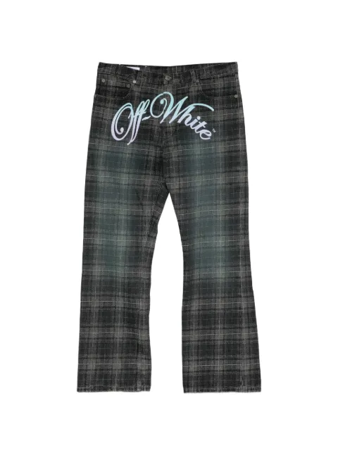 Off-White check jaquarded straight jeans