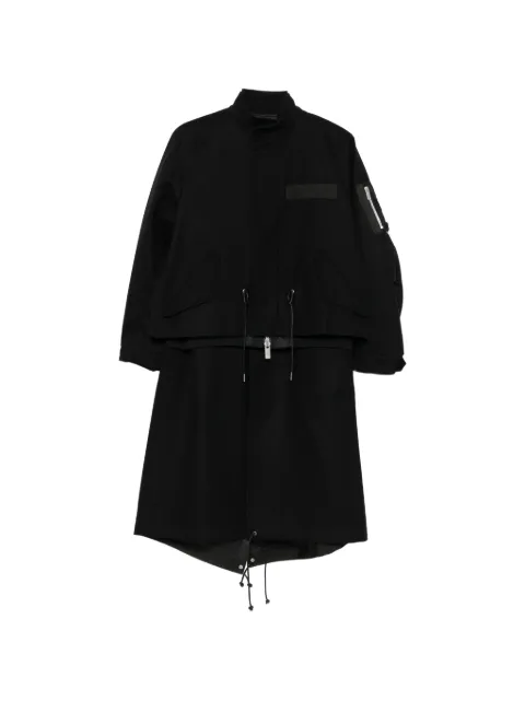 sacai manteau à design superposé