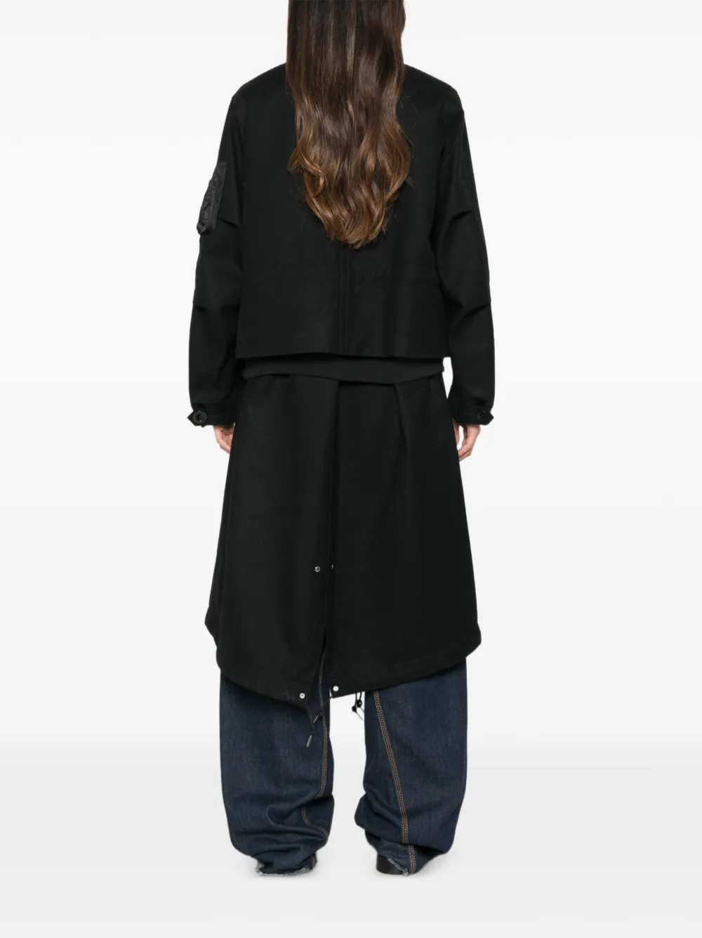 sacai Gelaagde jas Zwart