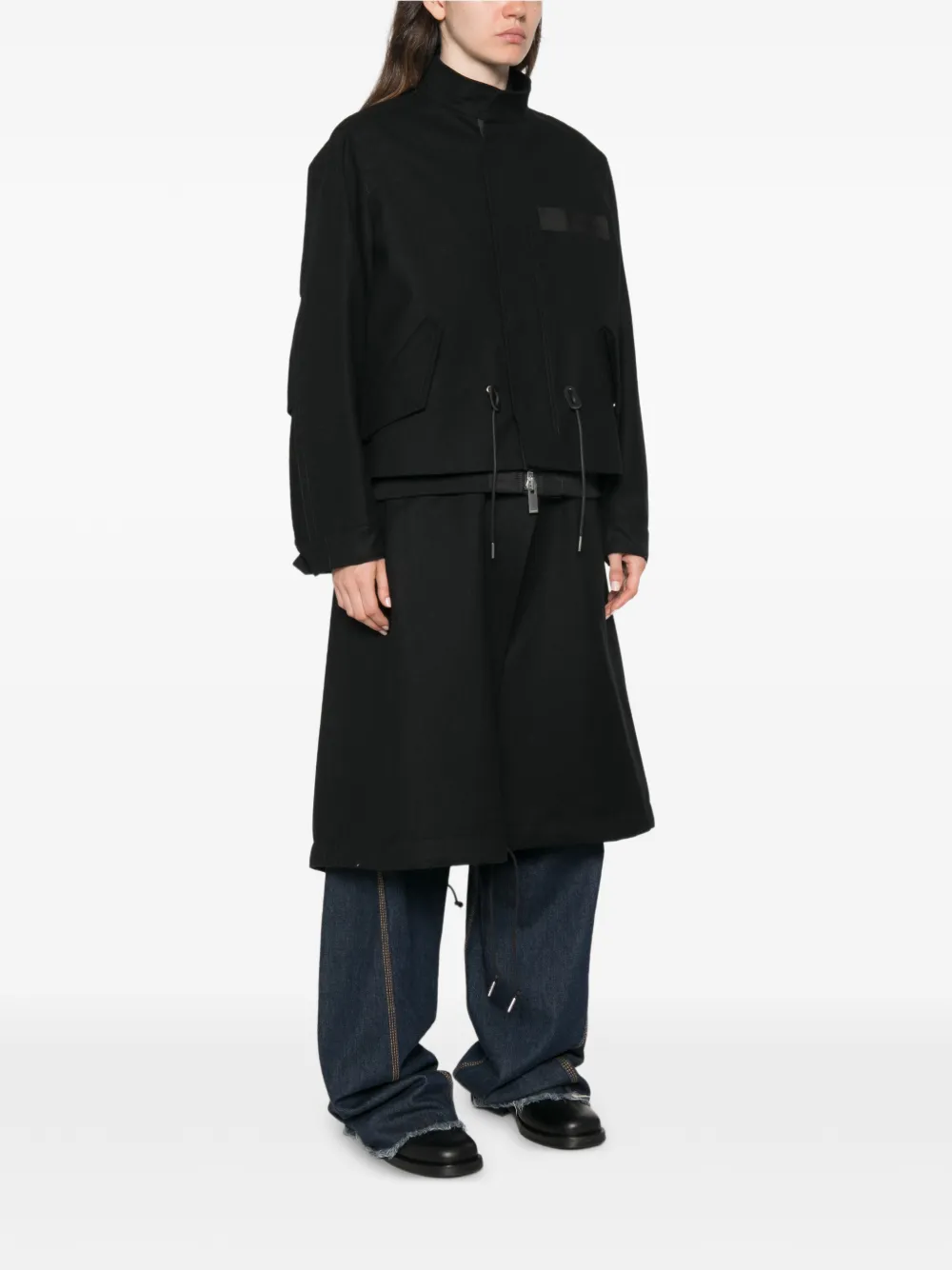 sacai Gelaagde jas Zwart