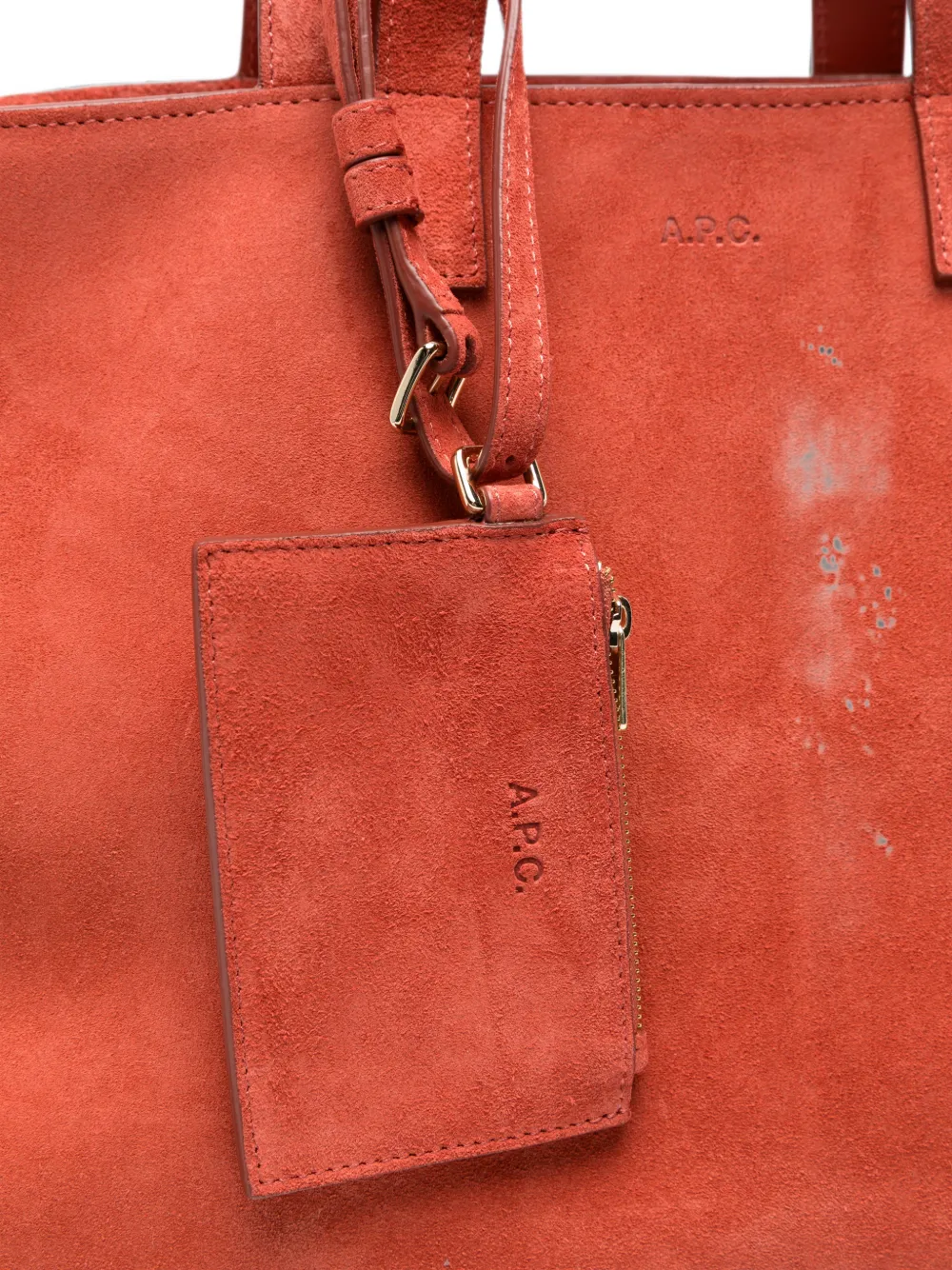 A.P.C. Drummer suède shopper Oranje