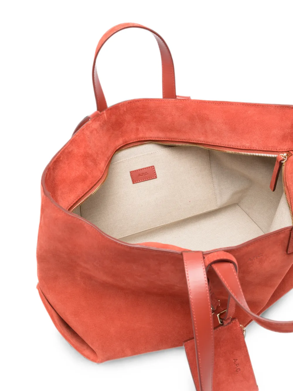 A.P.C. Drummer suède shopper Oranje