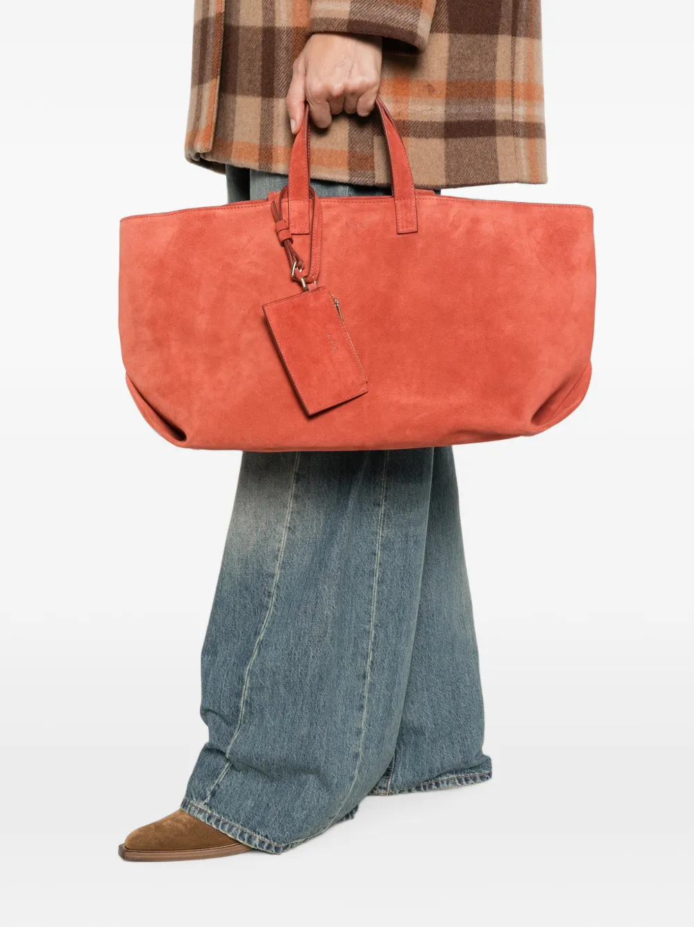 A.P.C. Drummer suède shopper Oranje