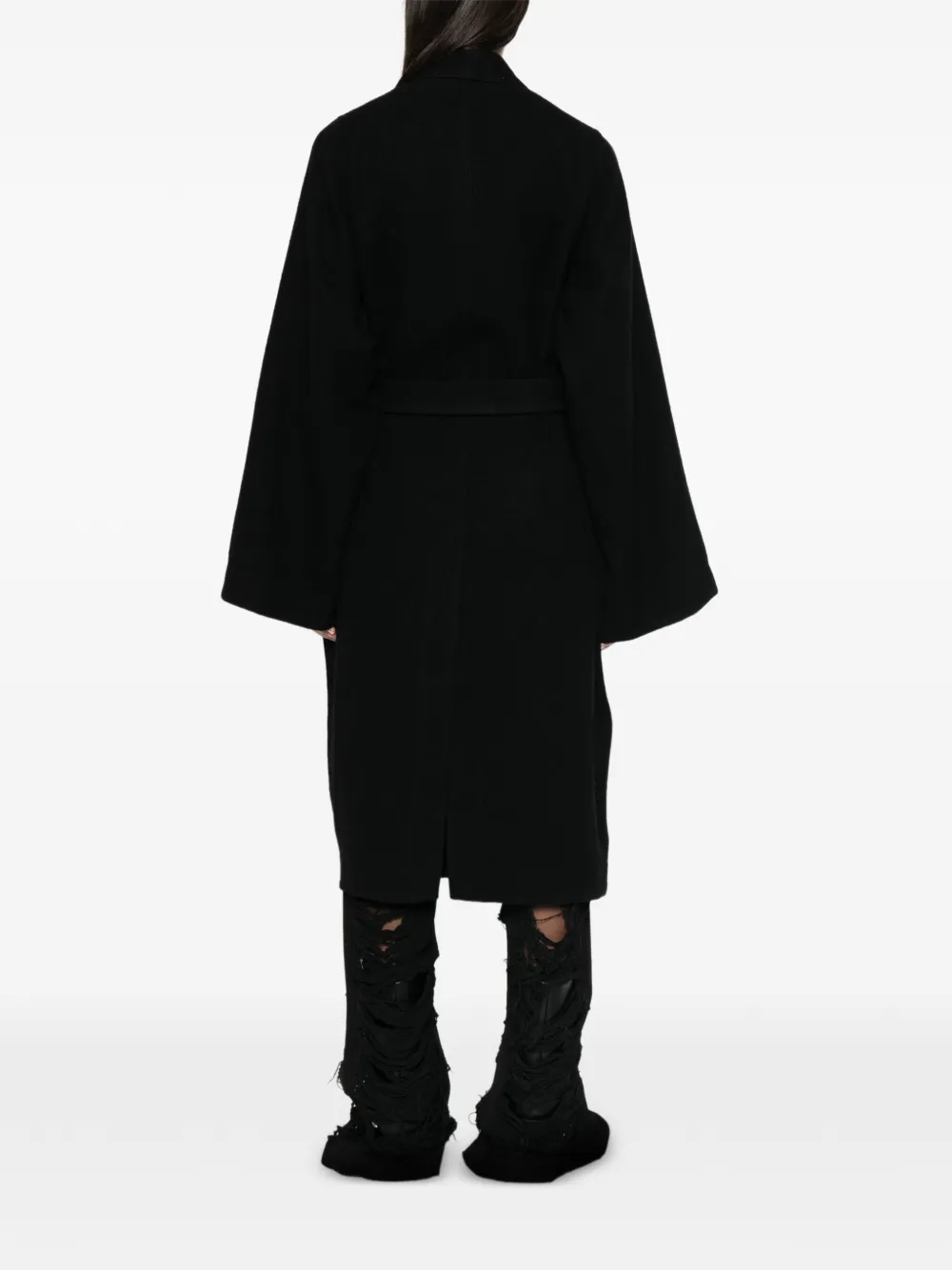 Rick Owens Jas met ceintuur Zwart