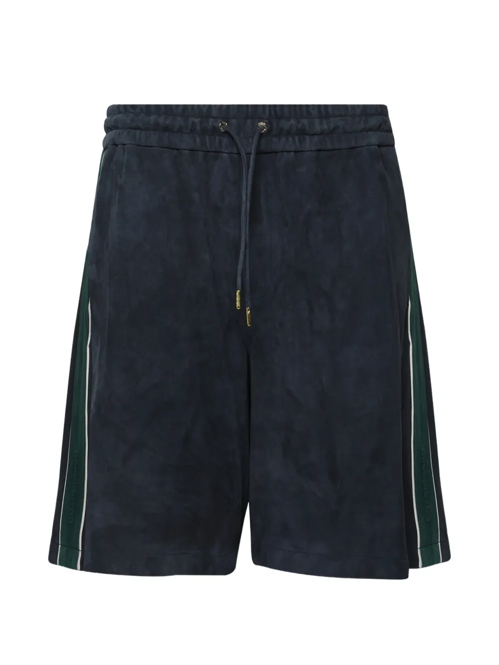 Casablanca Suède shorts met zijstreep Blauw