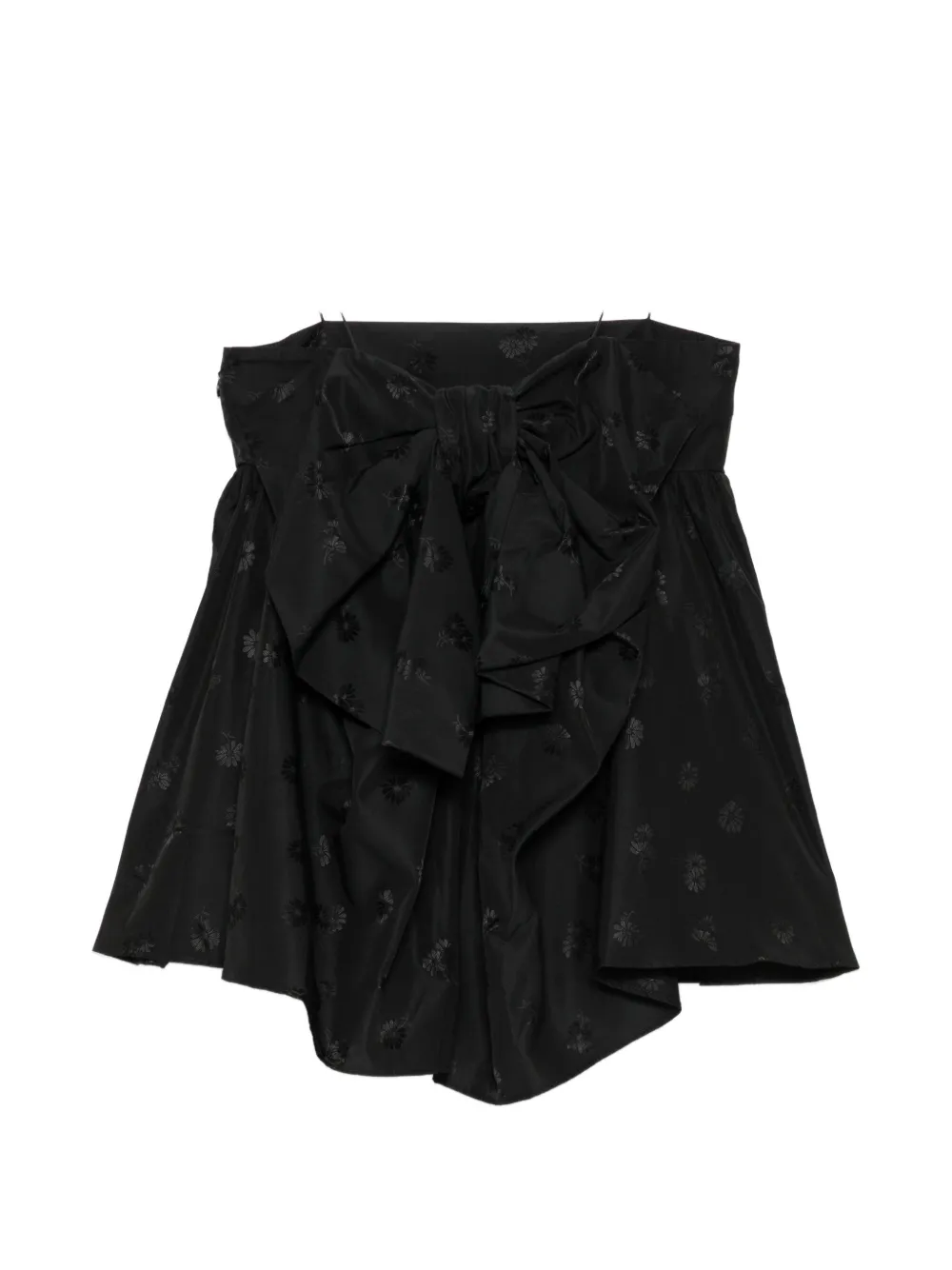 Cecilie Bahnsen Top con ricamo a fiori - Nero
