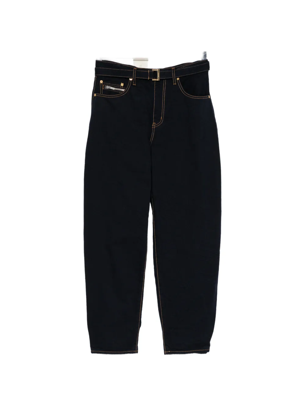 sacai belted tapered jeans - Blu