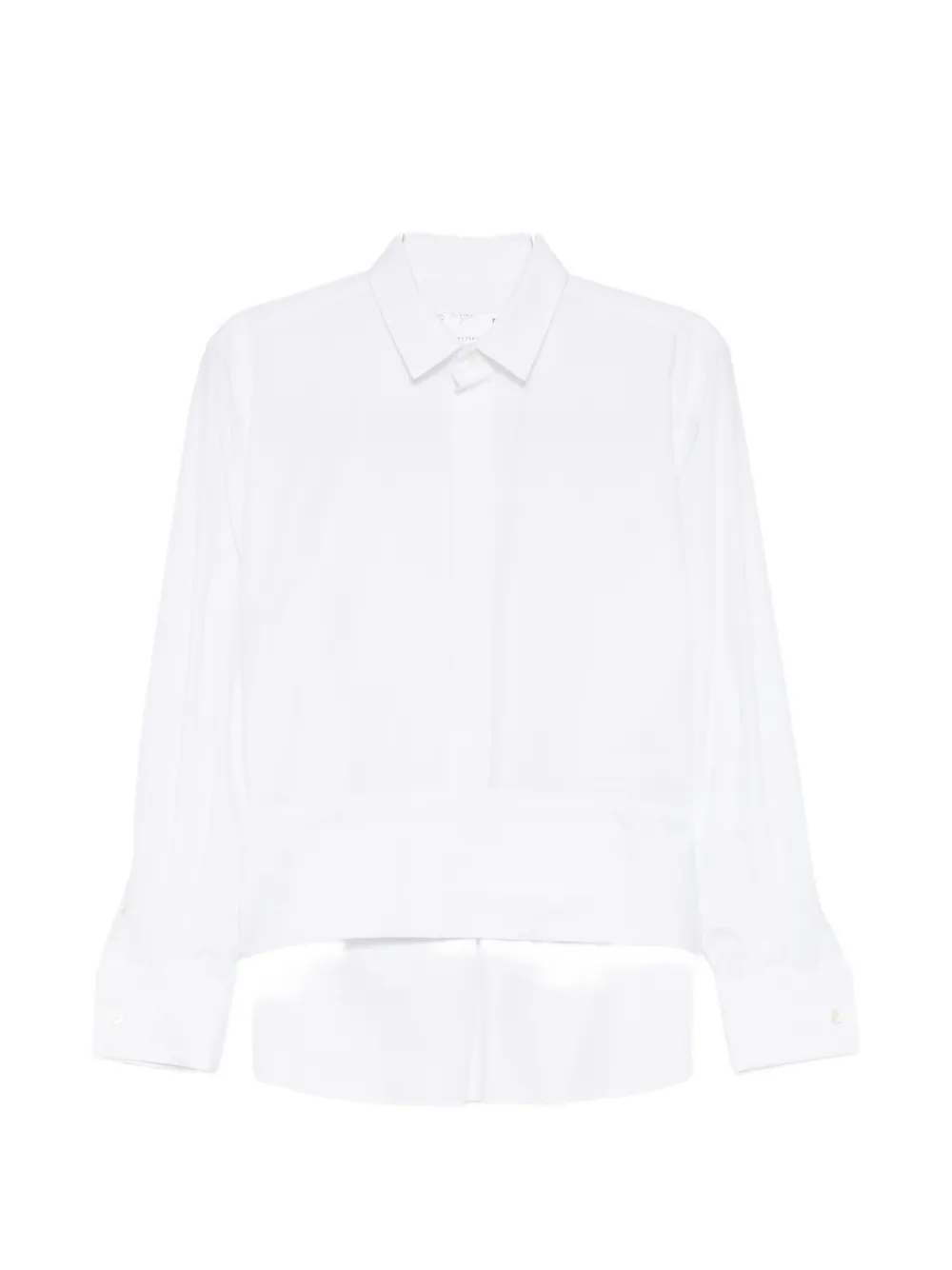 Sacai Cotton Poplin Shirt In Neutrals
