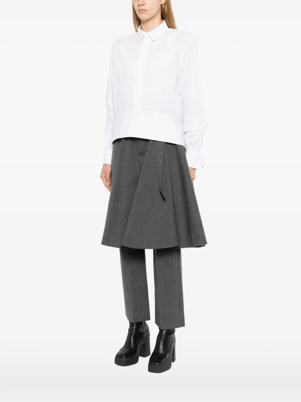 sacai Katoenen blouse Beige