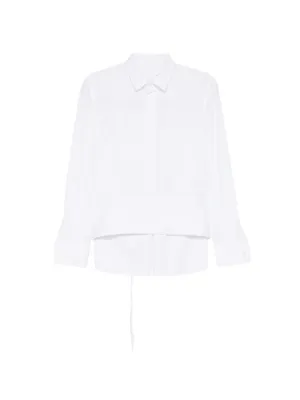 Sacai クロップド シャツ | ホワイト | FARFETCH JP