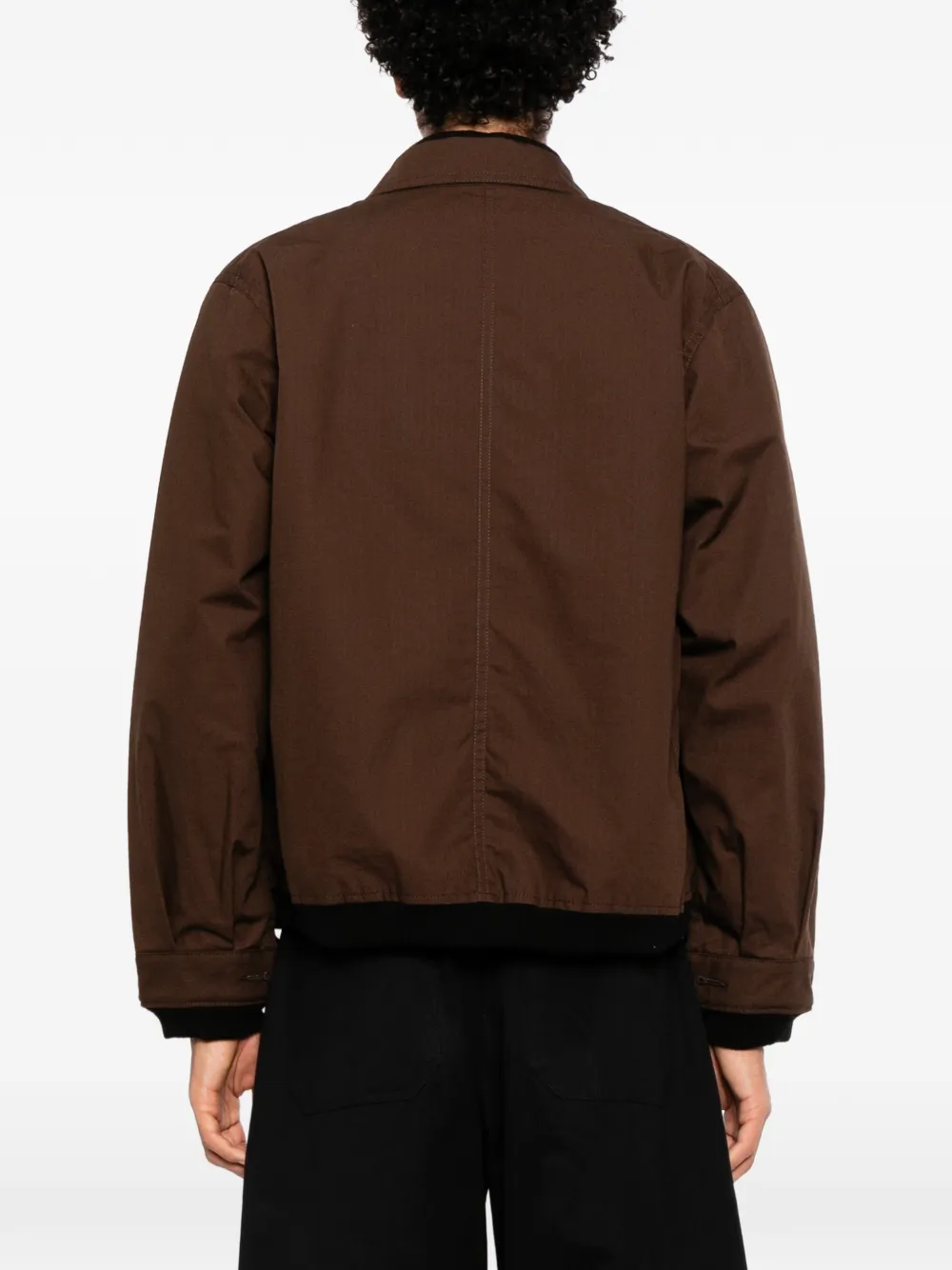 sacai Gelaagd jack met knopen Bruin