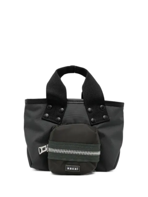sacai multi-pocket tote bag