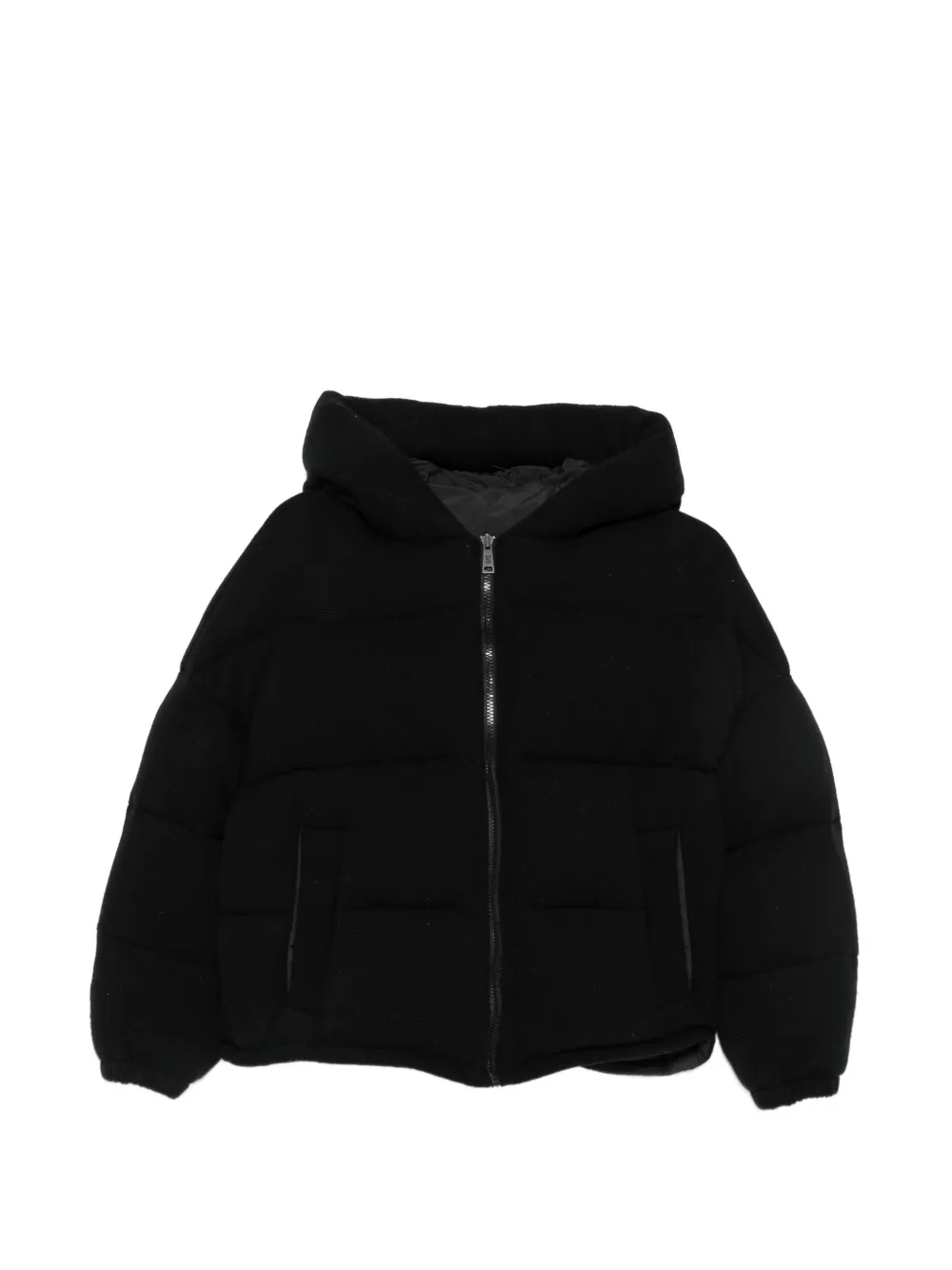 Yves Salomon hooded padded jacket - Schwarz