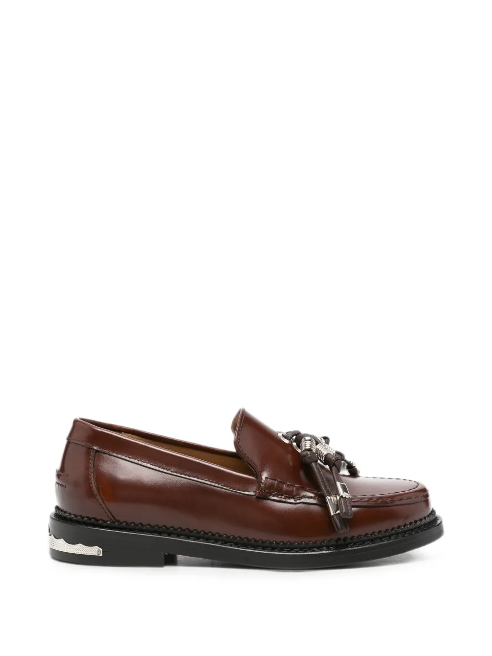 Toga Pulla tassel-detail hardware-embellished loafers - Braun