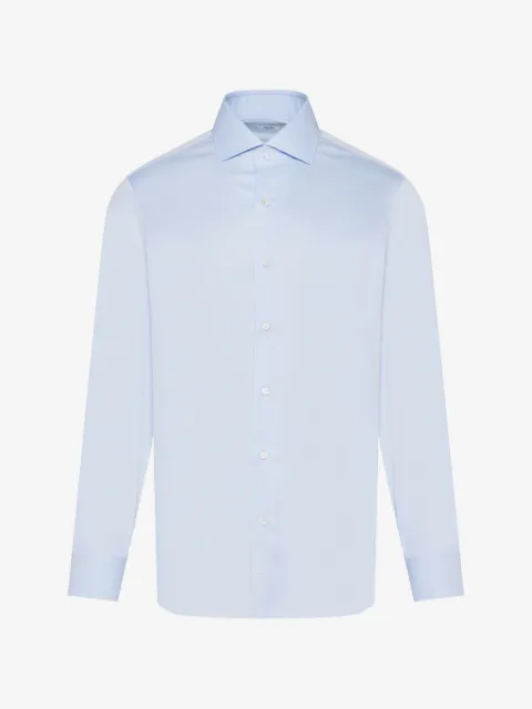 Barba spread-collar long-sleeve shirt