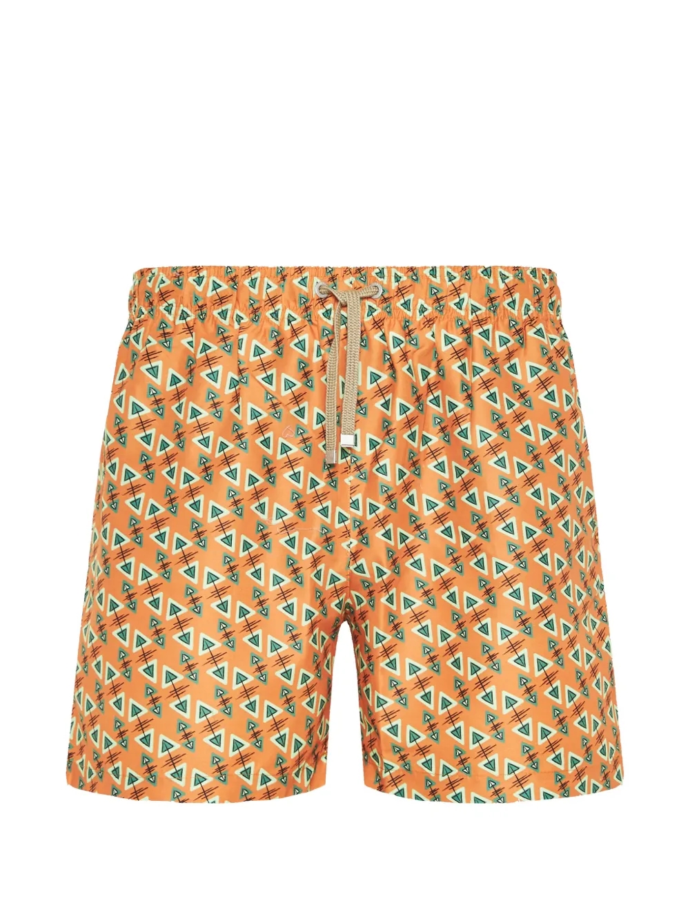 Benibeca Tripuri geometric-print swim shorts - Arancione