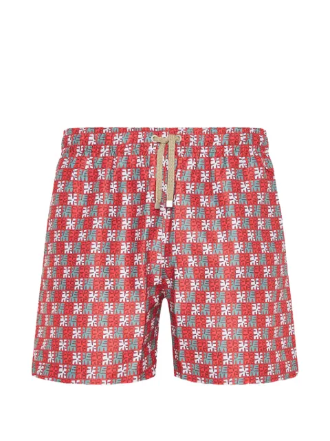 Benibeca geometric-print drawstring swim shorts