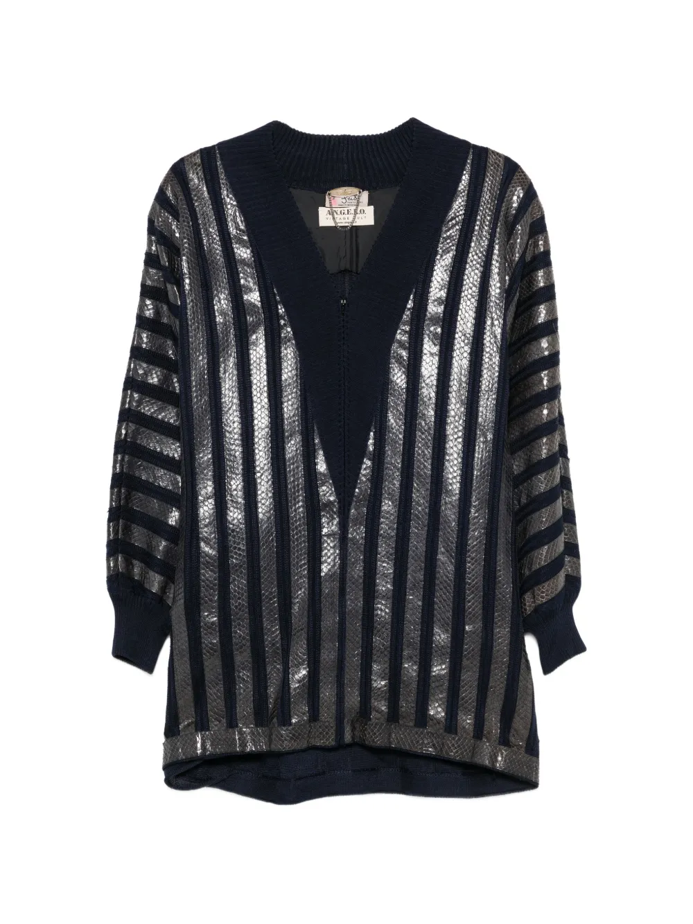 A.N.G.E.L.O. Vintage Cult 1980s striped snakeskin-effect jacket - Blu
