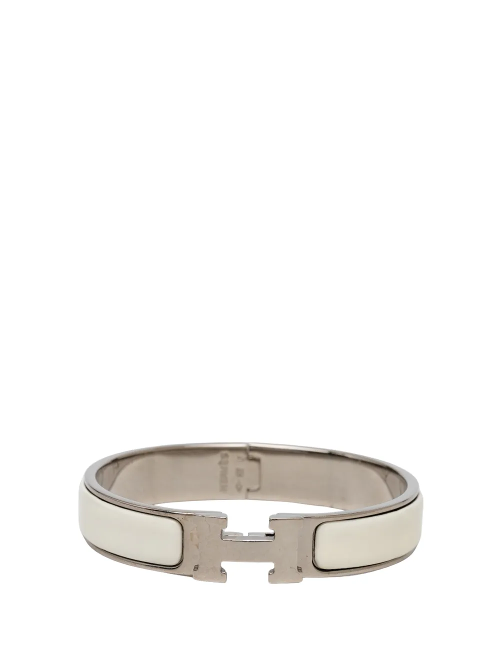 Hermès Pre-Owned 2000-2026 Narrow Enamel Clic H Bracelet PM costume bracelet - Weiß