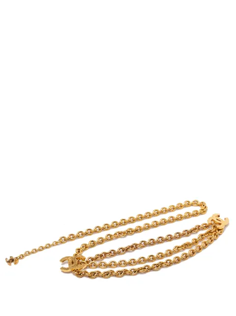 CHANEL Pre-Owned 1970-1980 vergoldeter CC Triple Kettengürtel