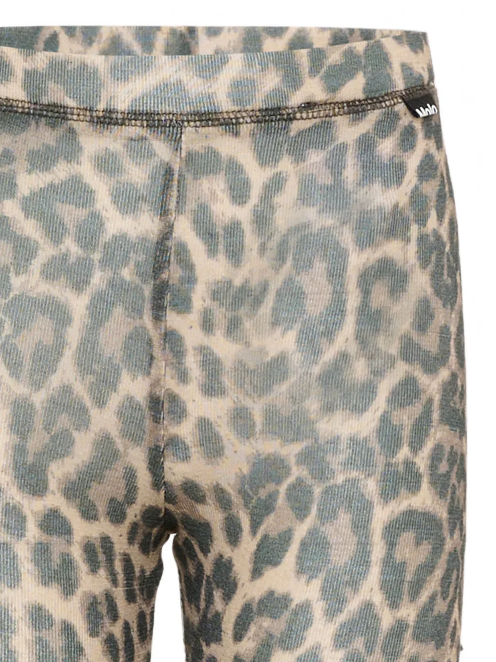 Molo Nadine wollen legging met luipaard-print Beige