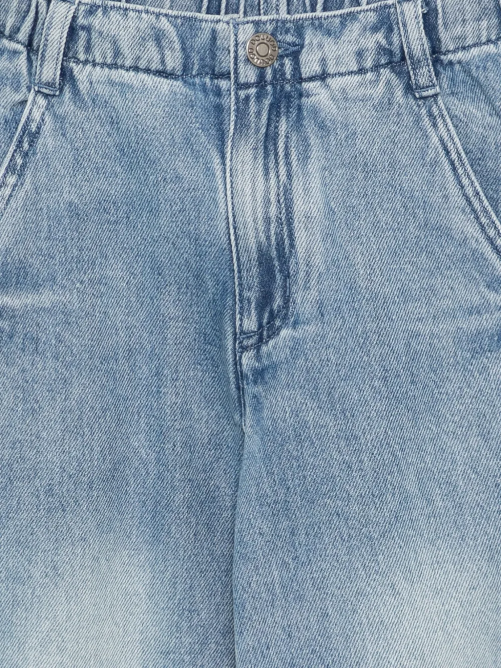 Douuod Kids Jeans met elastische tailleband en logopatch Blauw
