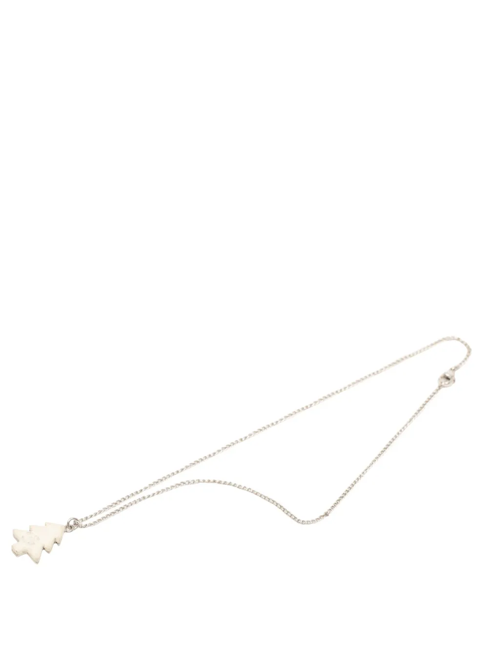 CHANEL Pre-Owned Collana in ottone con pendente CC Tree 2003 - Argento