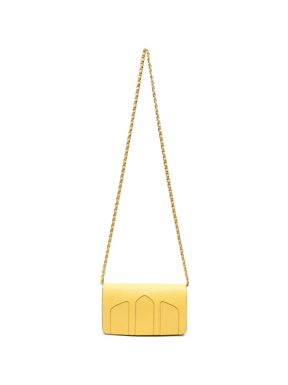 DELAGE Umhängetasche aus Leder - Gelb