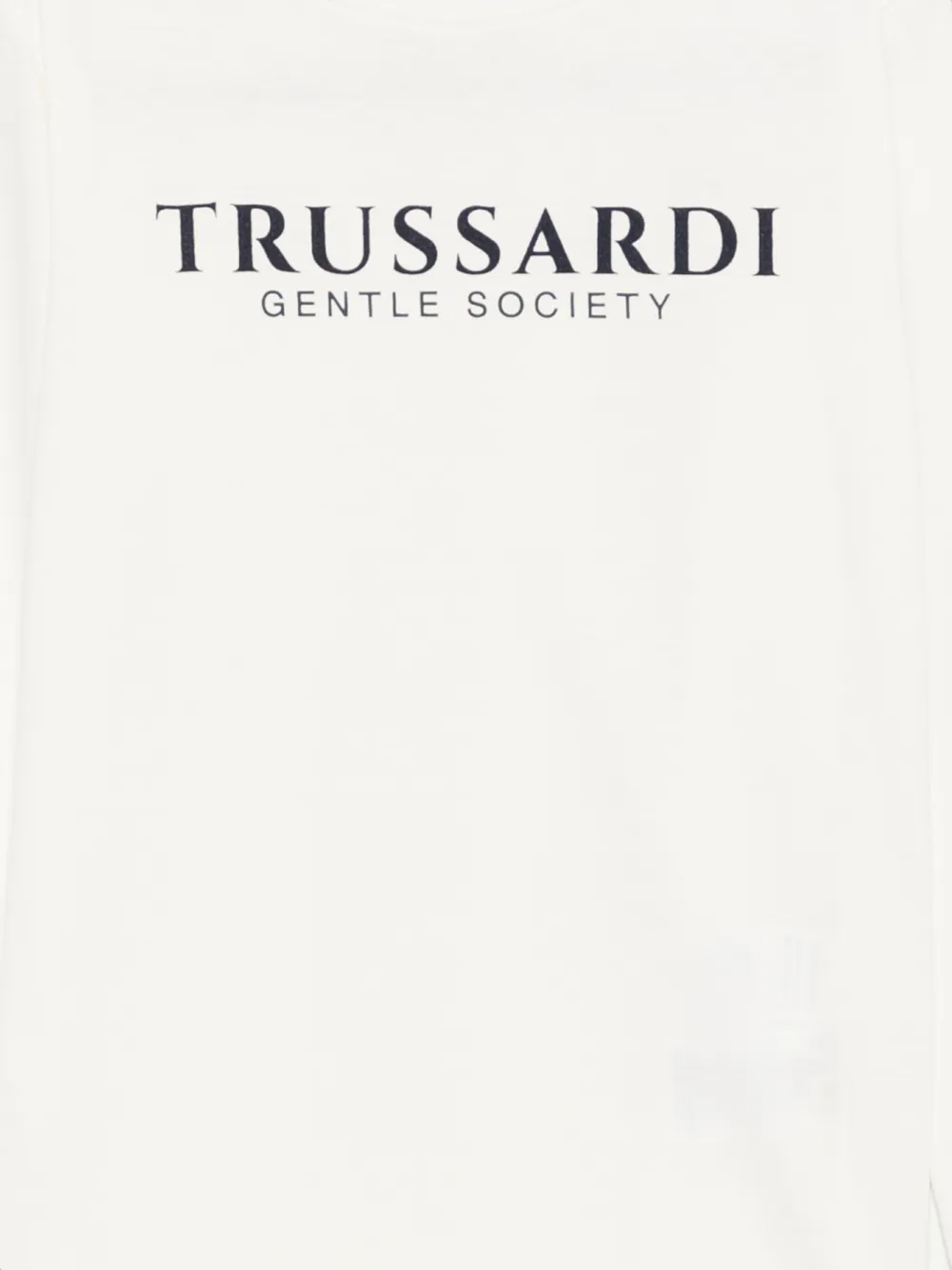TRUSSARDI JUNIOR T-shirt met lange mouwen en logo-print Wit