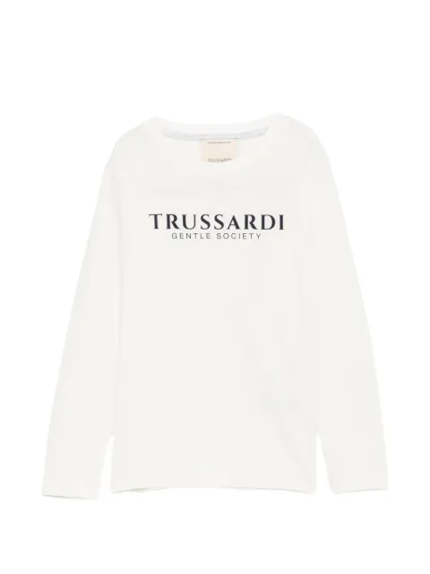 TRUSSARDI JUNIOR logo-print long-sleeve T-shirt