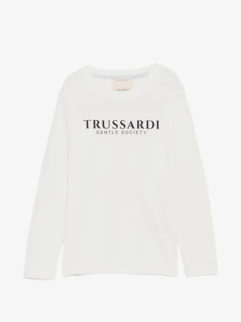 TRUSSARDI JUNIOR logo-print long-sleeve T-shirt