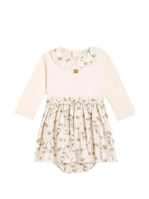Dolce & Gabbana Kids ensemble robe et short bloomers à fleurs imprimées 