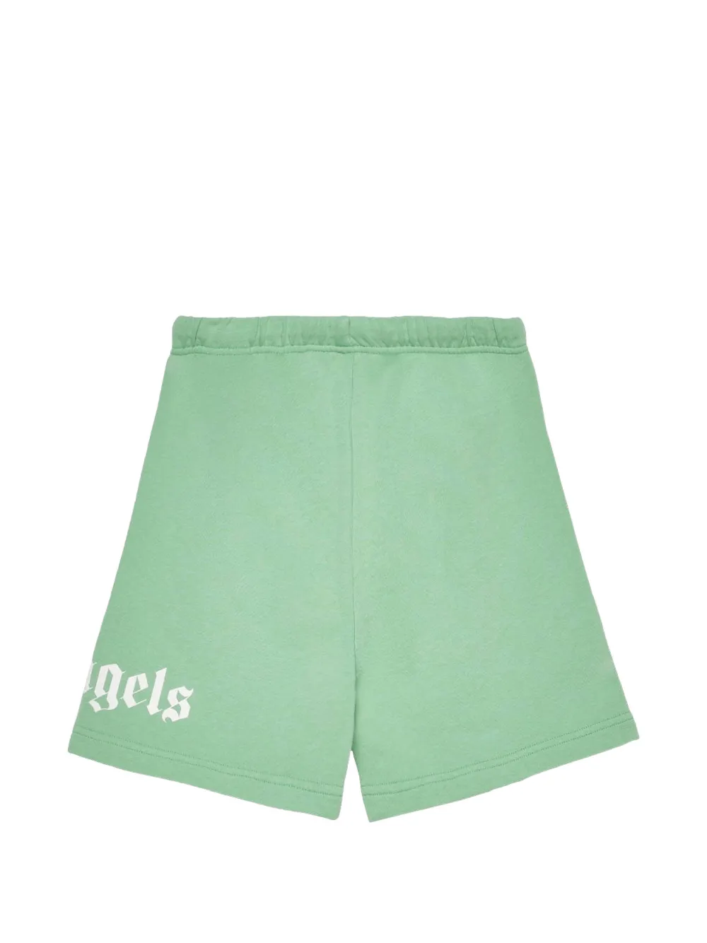 Palm Angels Kids logoprint geborstelde shorts Groen