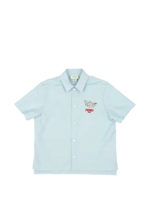 Fendi Kids logo-embroidered short-sleeve shirt