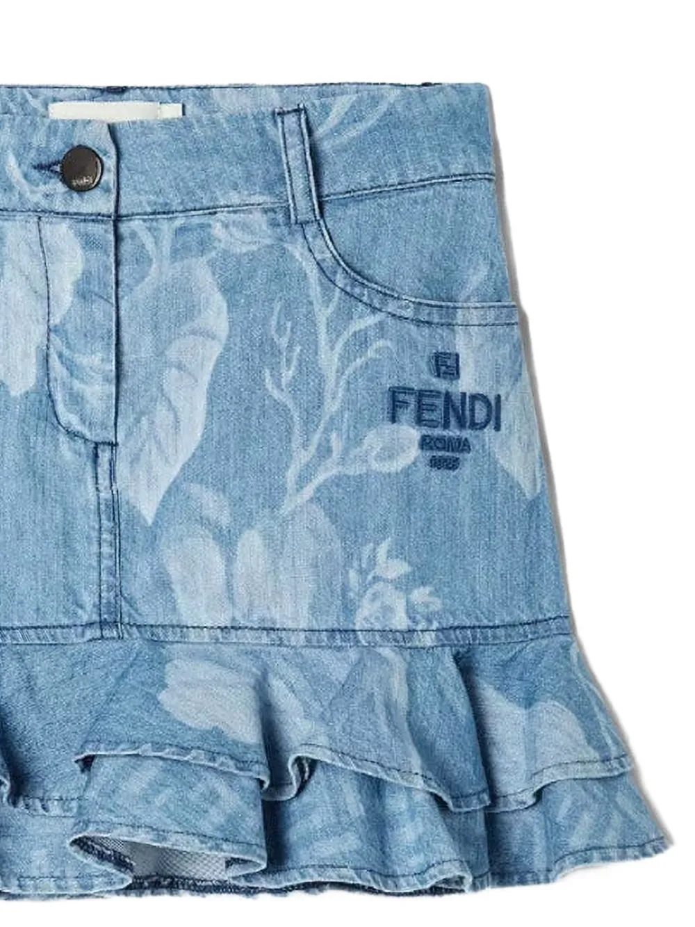 Fendi Kids Rok met ruches Blauw