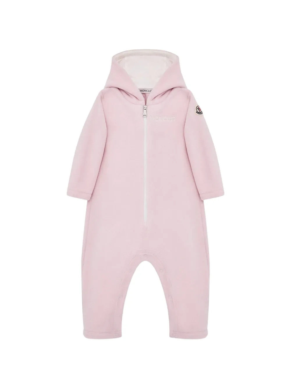 Moncler Enfant barboteuse à capuche et oreilles d'ourson - Rose Moncler Enfant barboteuse à capuche et oreilles d'ourson - Rose