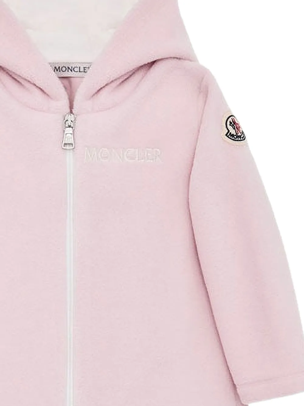 Moncler Enfant Romper met capuchon en teddybeer Roze