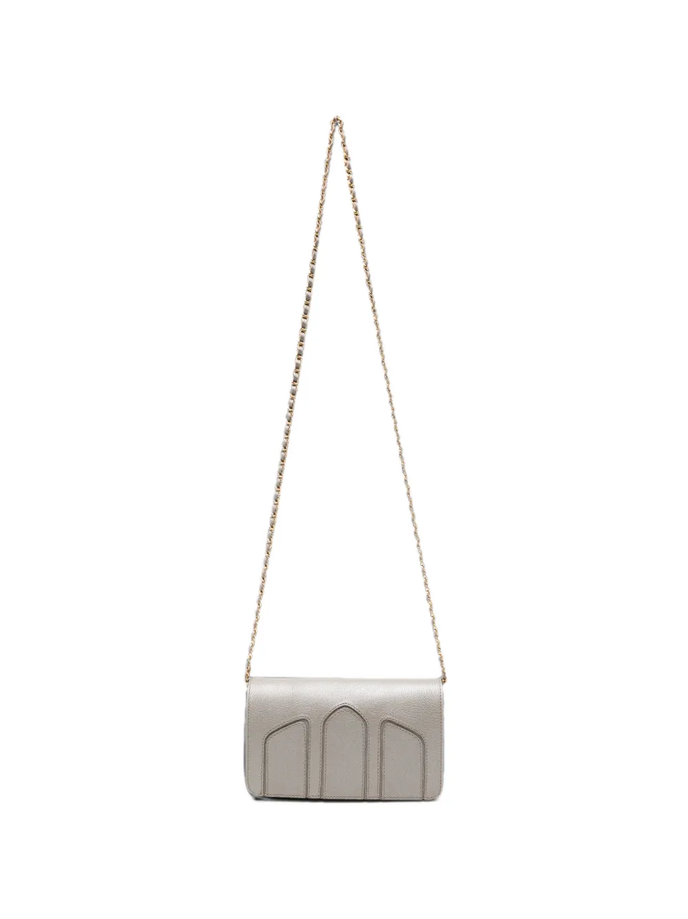 DELAGE leather cross body bag - Grigio