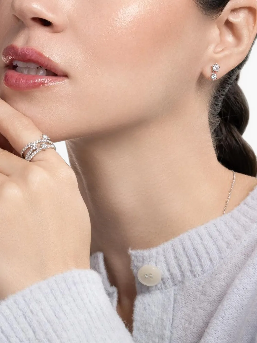 KWIAT Starry Night diamond earrings - Silber