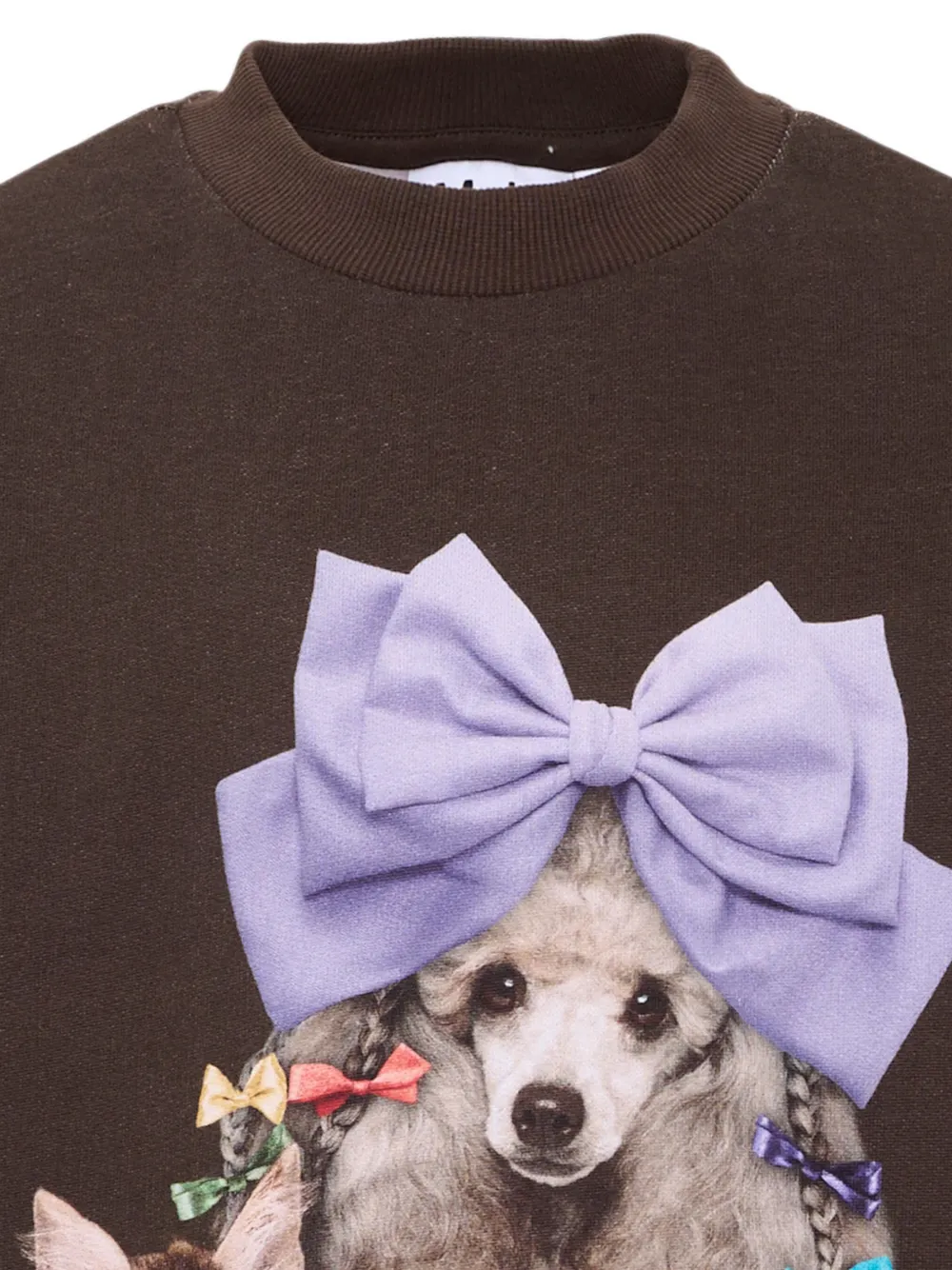 Molo Maxi trui met strik-detail en dieren-print Bruin