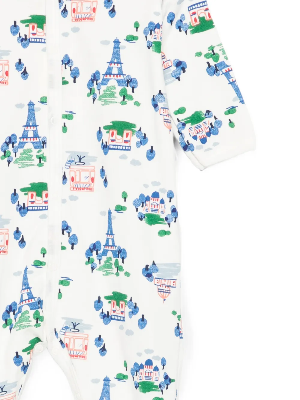 Petit Bateau graphic-print long-sleeve pajamas Wit