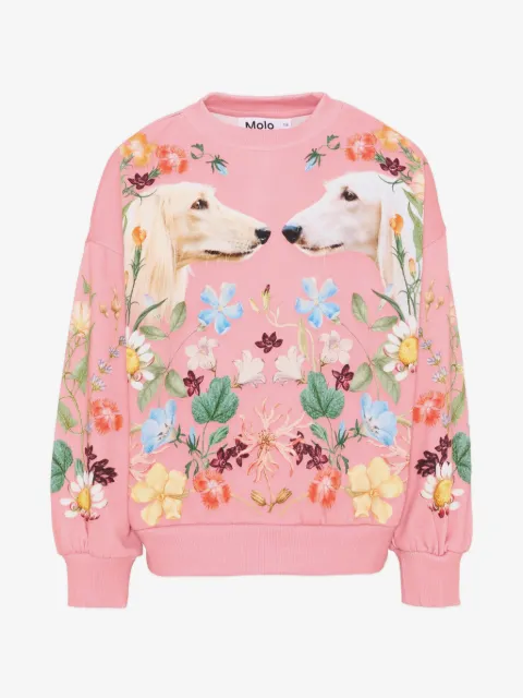 Molo jersey Afghan Hounds con motivo floral