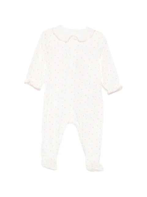Petit Bateau pijama con corazón estampado y cuello Peter Pan