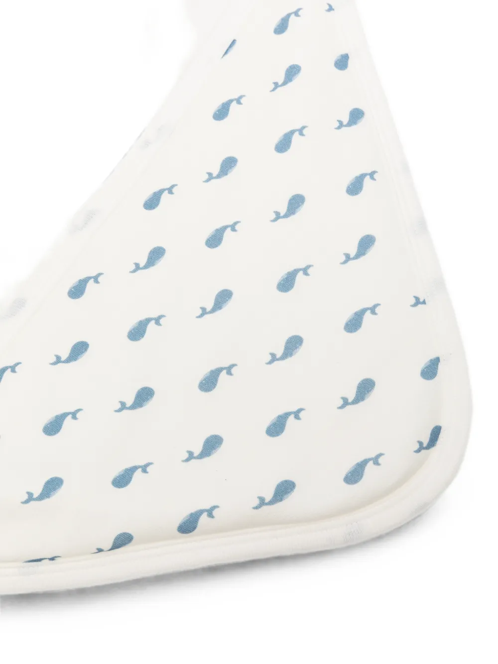 Petit Bateau Handdoek met capuchon en walvis-print Wit