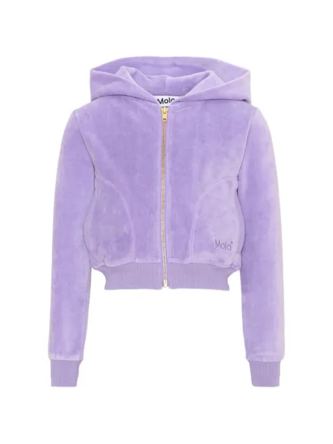 Molo Milla velour zip-up hoodie